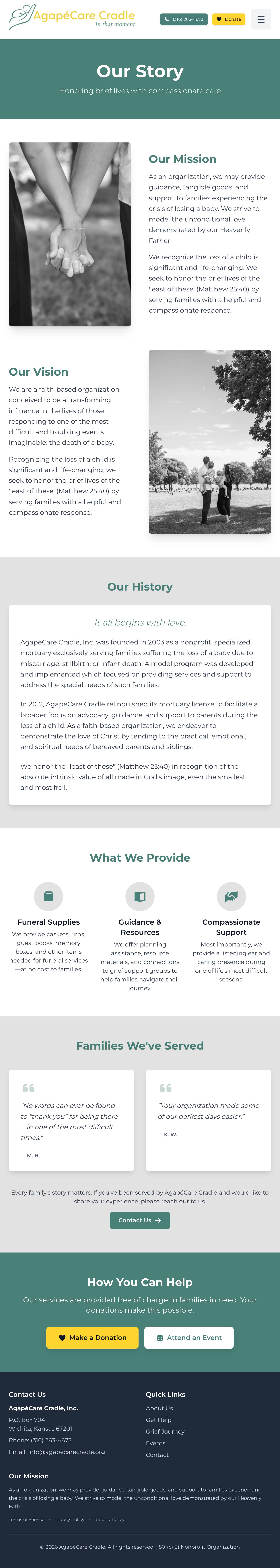 AgapéCare Cradle - Tablet View