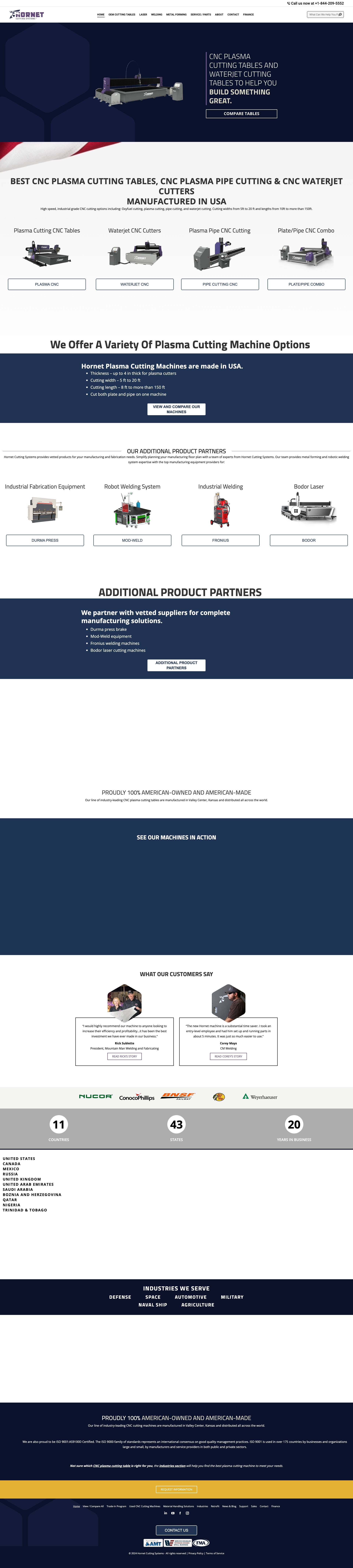 Preview of Hornet Cutting Systems | Industrial Cutting Systems | USA