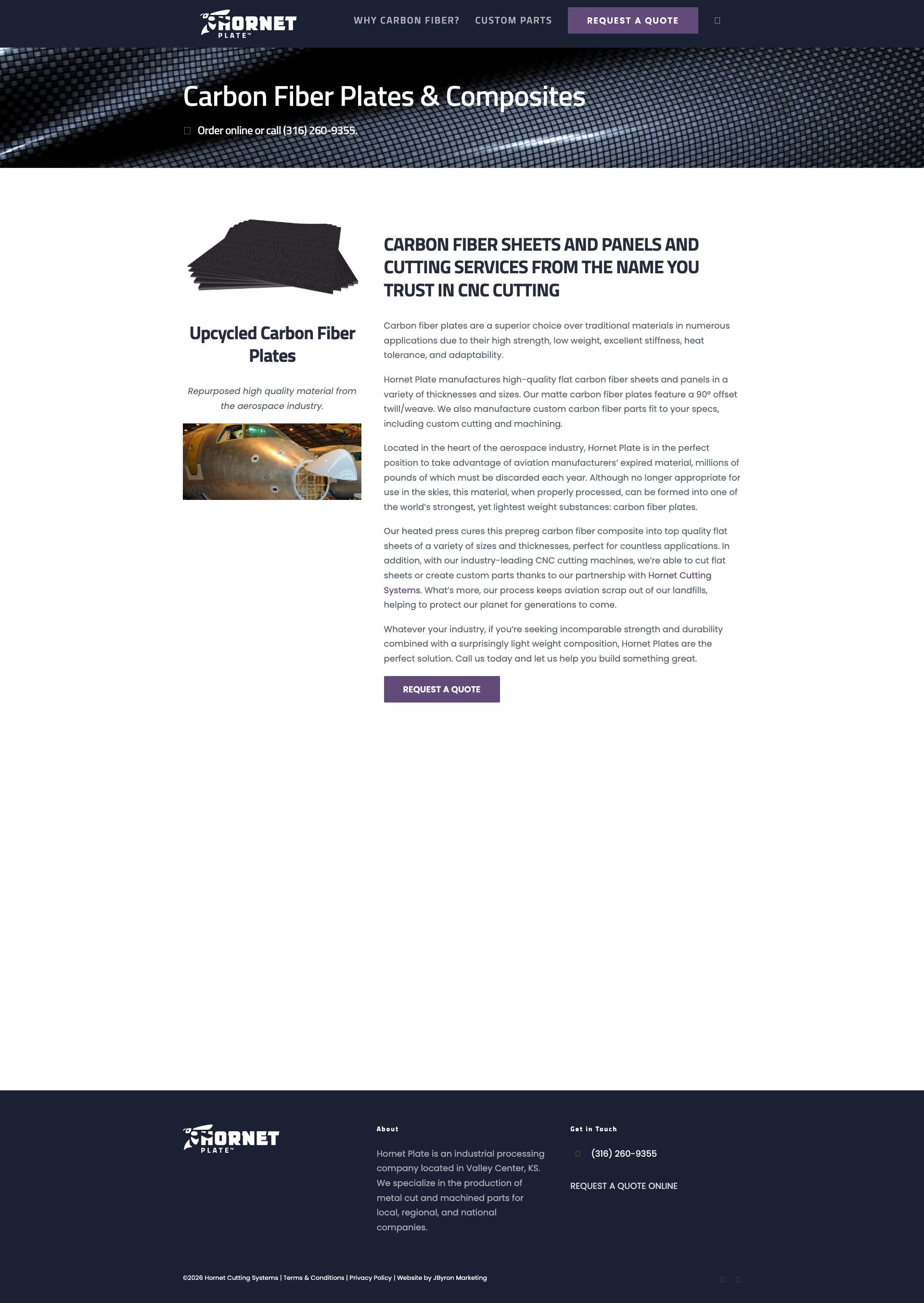 Preview of Hornet Carbon Fiber Plates | Composite Sheets From Upcycled Materials